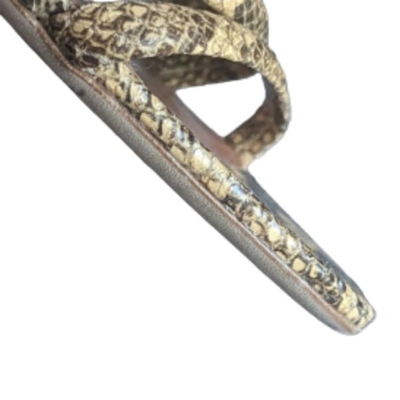 Like new Paris Texas Carla snakeskin-look soft leather block heel ankle strap - Picture 10 of 11